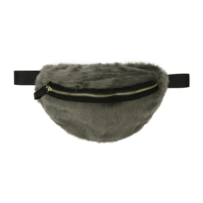 Shop Landlord Grey Faux-fur Belt Pouch