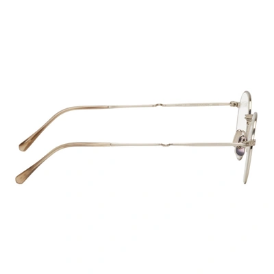 Shop Mr Leight Mr. Leight Silver Hachi C Glasses In Antiqueplgr