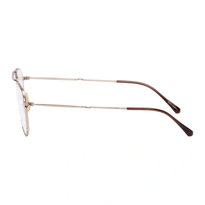 Shop Mr Leight Mr. Leight Gold Ichi C Glasses In Whtgold