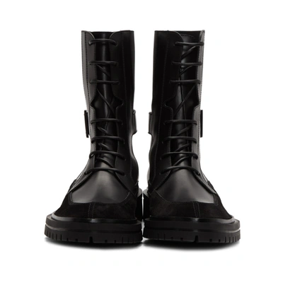 Shop Givenchy Black Aviator Combat Boots
