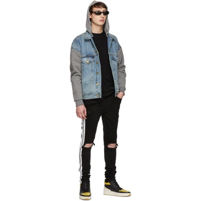 Shop Amiri Black Track Jeans In Blw Black