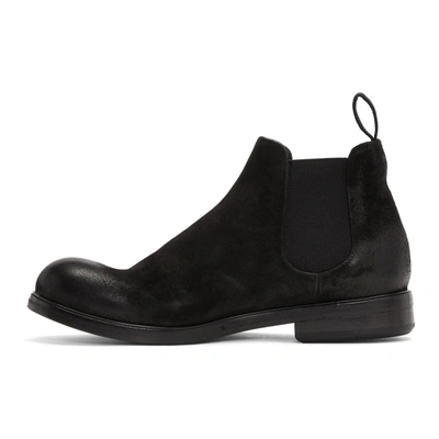 Shop Marsèll Marsell Black Suede Zucca Media Beatles Boots In 5166 Black