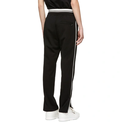 Shop Dolce & Gabbana Dolce And Gabbana Black Zipper Crown Lounge Pants In N0000 Blk