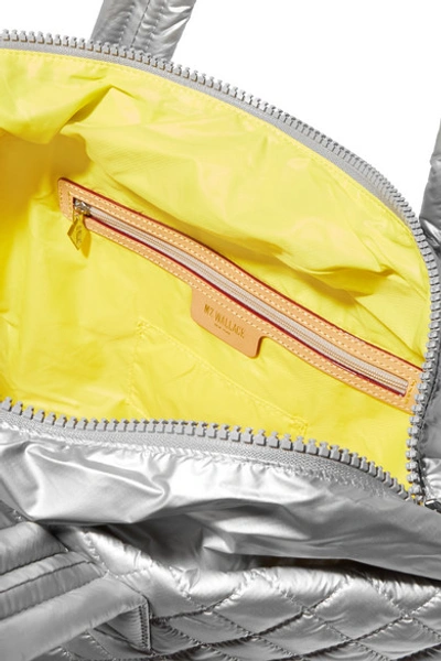 Mz Wallace Metro Medium Quilted Metallic Shell Tote