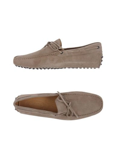 Shop Tod's Loafers In Dove Grey