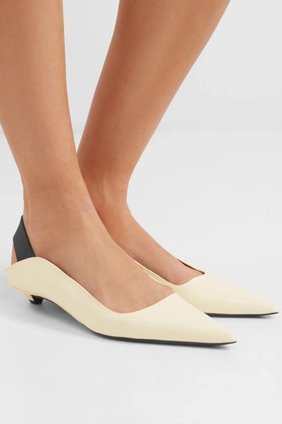 Shop Proenza Schouler Leather Slingback Pumps In White