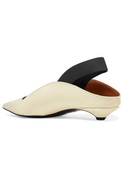 Shop Proenza Schouler Leather Slingback Pumps In White