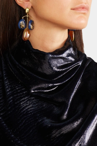 Shop Ejing Zhang Patter Gold-plated And Resin Earrings