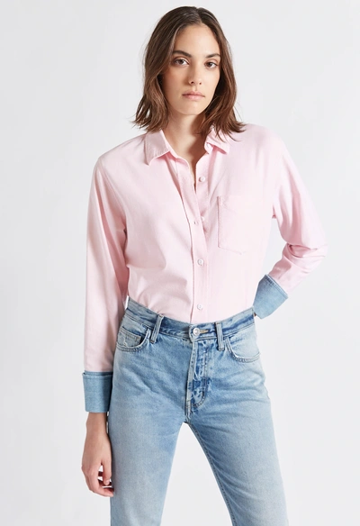 Shop Current Elliott The Victor Shirt In Light Pink Fade