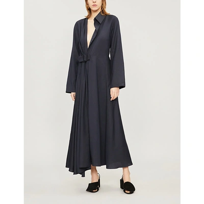 Shop Jacquemus Aissa Woven Maxi Dress In Black