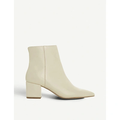 Dune Omarii Leather Ankle Boots In Cream | ModeSens