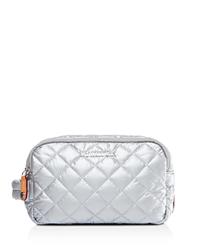 Shop Mz Wallace Sam Cosmetics Bag In Silver/silver