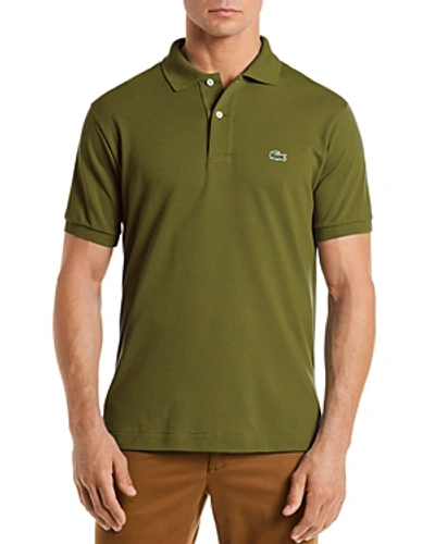 Shop Lacoste Pique Polo - Classic Fit In Solider Khaki