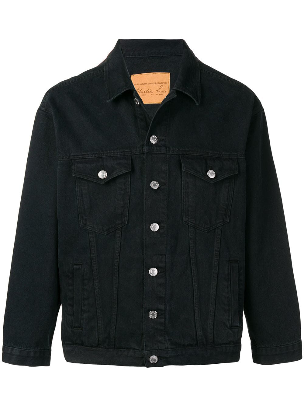 Martine Rose Oversized Denim Jacket - Black | ModeSens