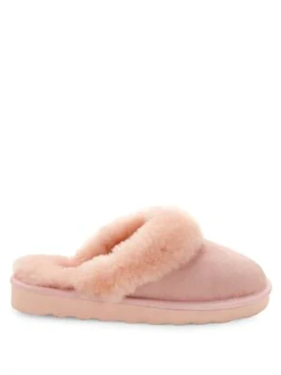Shop Australia Luxe Collective Dyed Shearling Closed Mule Slippers In Black