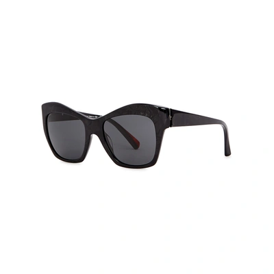 Shop Alain Mikli Nuages Black Marbled Sunglasses