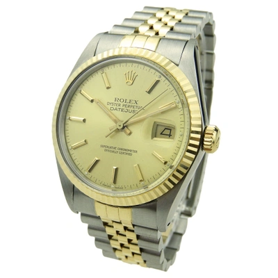 Shop Rolex Datejust Steel And Gold 16233