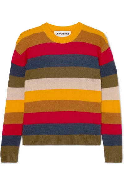 Shop L.f.markey Romeo Striped Knitted Sweater In Yellow
