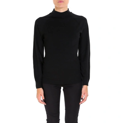 Shop Gotha Turtleneck Ribbed Sweater In Black