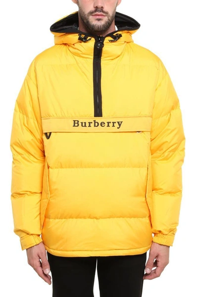 Burberry Anorak Down Logo Jacket In Yellow ModeSens