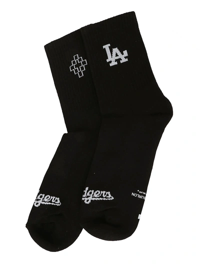 Shop Marcelo Burlon County Of Milan La Dodgers Socks In Black