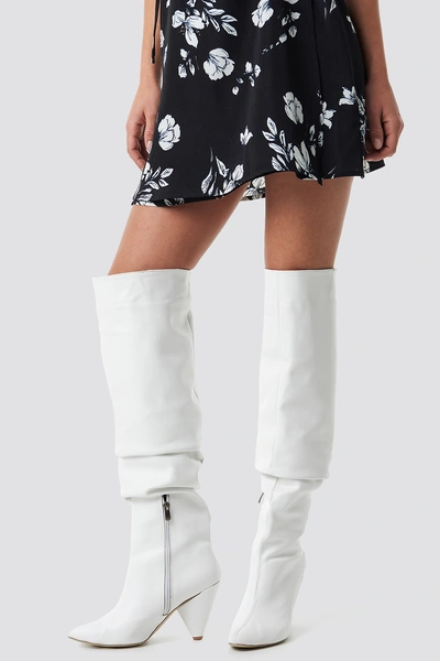 Shop Trendyol Taka Women Knee Boots White