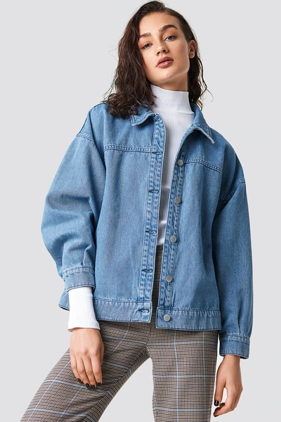 Shop Astrid Olsen X Na-kd Denim Jacket - Blue