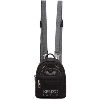 Shop Kenzo Black Limited Edition Holiday Mini Tiger Backpack In 99 Black