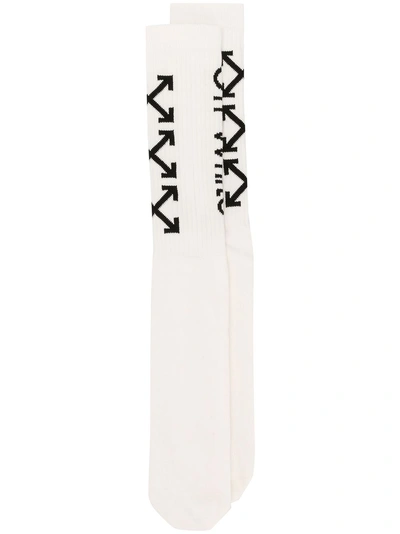 OFF-WHITE ARROWS SOCKS - WHITE BLACK