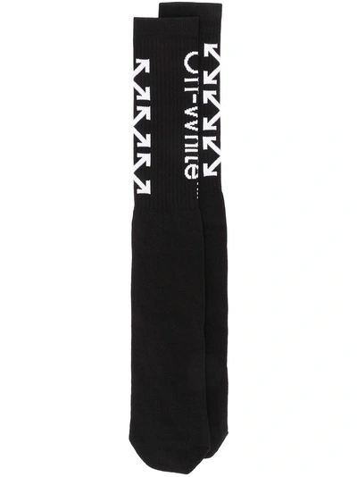 Shop Off-white Arrow Socks - Black