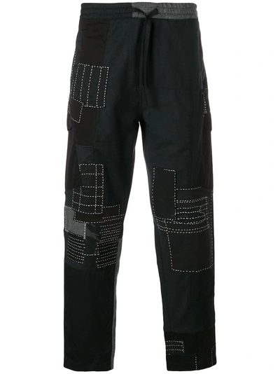 Shop Maharishi Patchwork Track Pants - Black