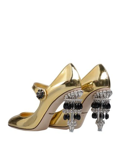 Shop Dolce & Gabbana Pumps In Gold