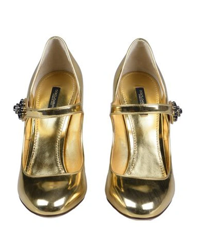 Shop Dolce & Gabbana Pumps In Gold