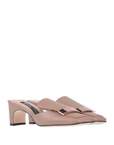 Sergio Rossi Woman Mules & Clogs Light Brown Size 5 Soft Leather In Light Brown