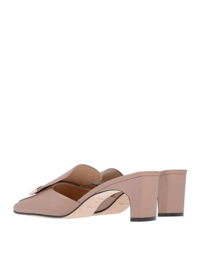 Sergio Rossi Woman Mules & Clogs Light Brown Size 5 Soft Leather In Light Brown