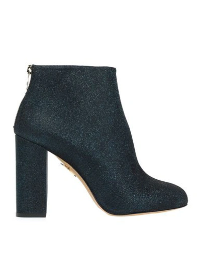 Shop Charlotte Olympia Ankle Boots In Dark Blue