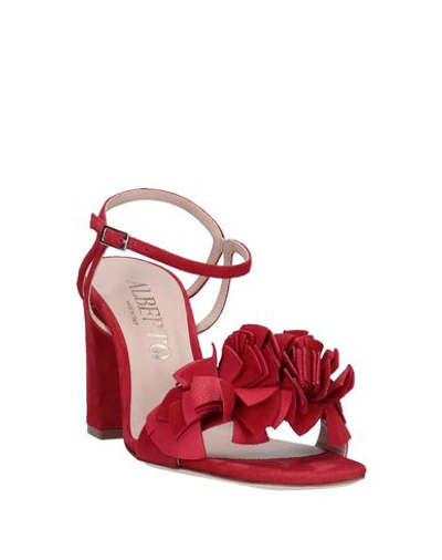 Shop Alberto Gozzi Sandals In Brick Red