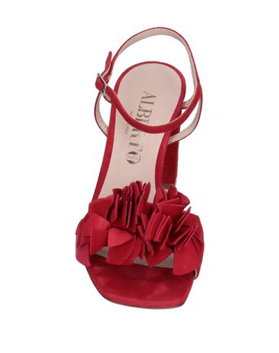 Shop Alberto Gozzi Sandals In Brick Red