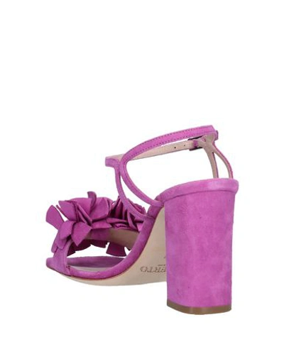 Shop Alberto Gozzi Sandals In Purple