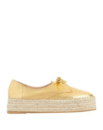 Shop Charlotte Olympia Lace-up Shoes In Gold