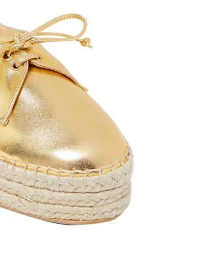 Shop Charlotte Olympia Lace-up Shoes In Gold