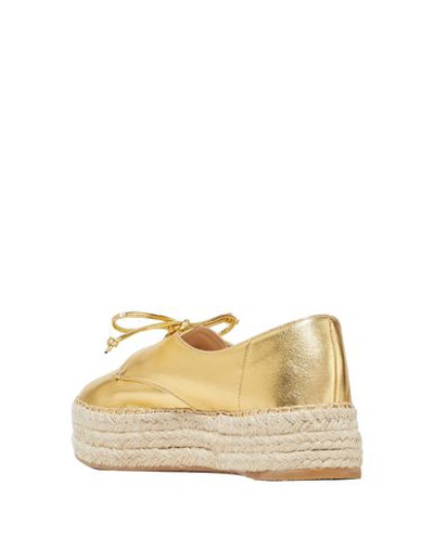 Shop Charlotte Olympia Lace-up Shoes In Gold