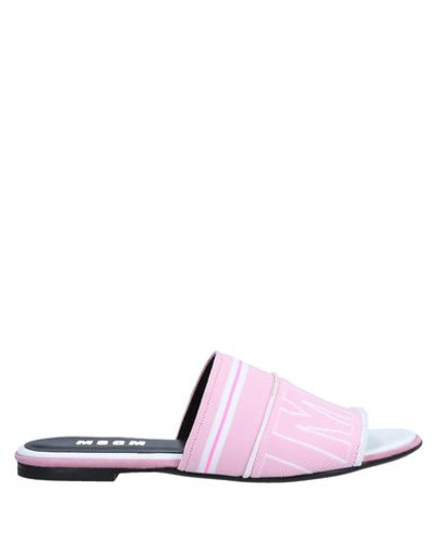 Shop Msgm Sandals In Pink