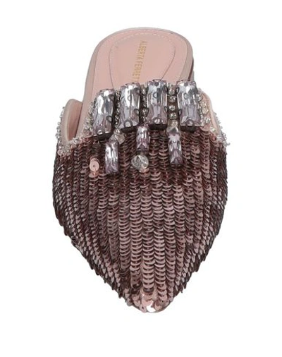 Shop Alberta Ferretti Woman Mules & Clogs Pink Size 6 Textile Fibers