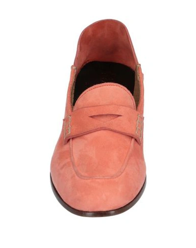 Shop Silvano Sassetti Woman Loafers Salmon Pink Size 7.5 Soft Leather