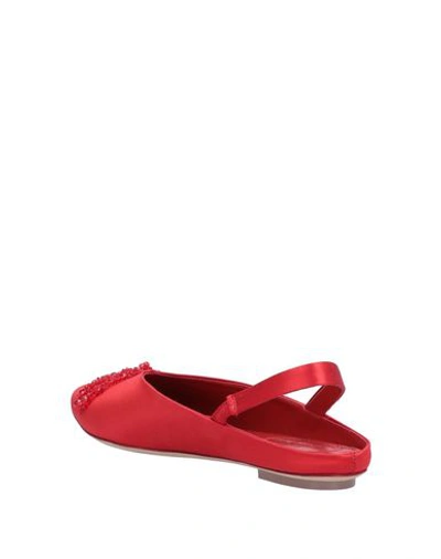 Shop Simone Rocha Ballet Flats In Red