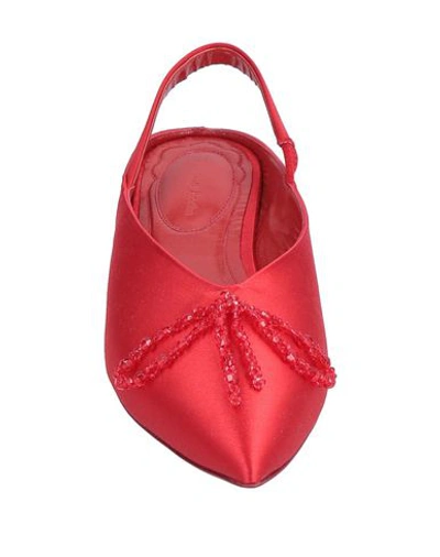 Shop Simone Rocha Ballet Flats In Red