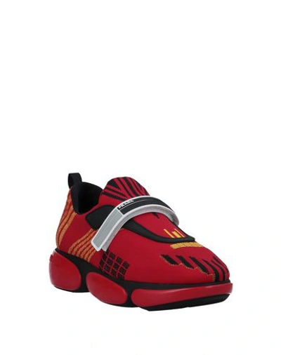 Shop Prada Sneakers In Red