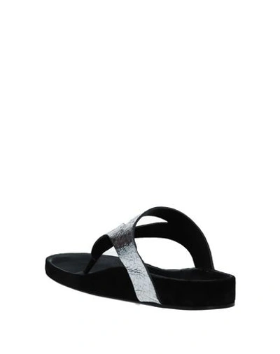 Shop Isabel Marant Flip Flops In Silver