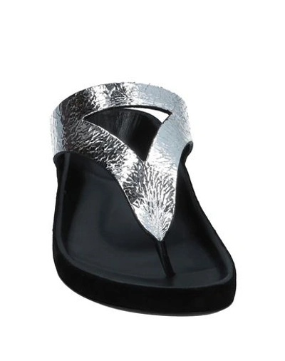Shop Isabel Marant Flip Flops In Silver